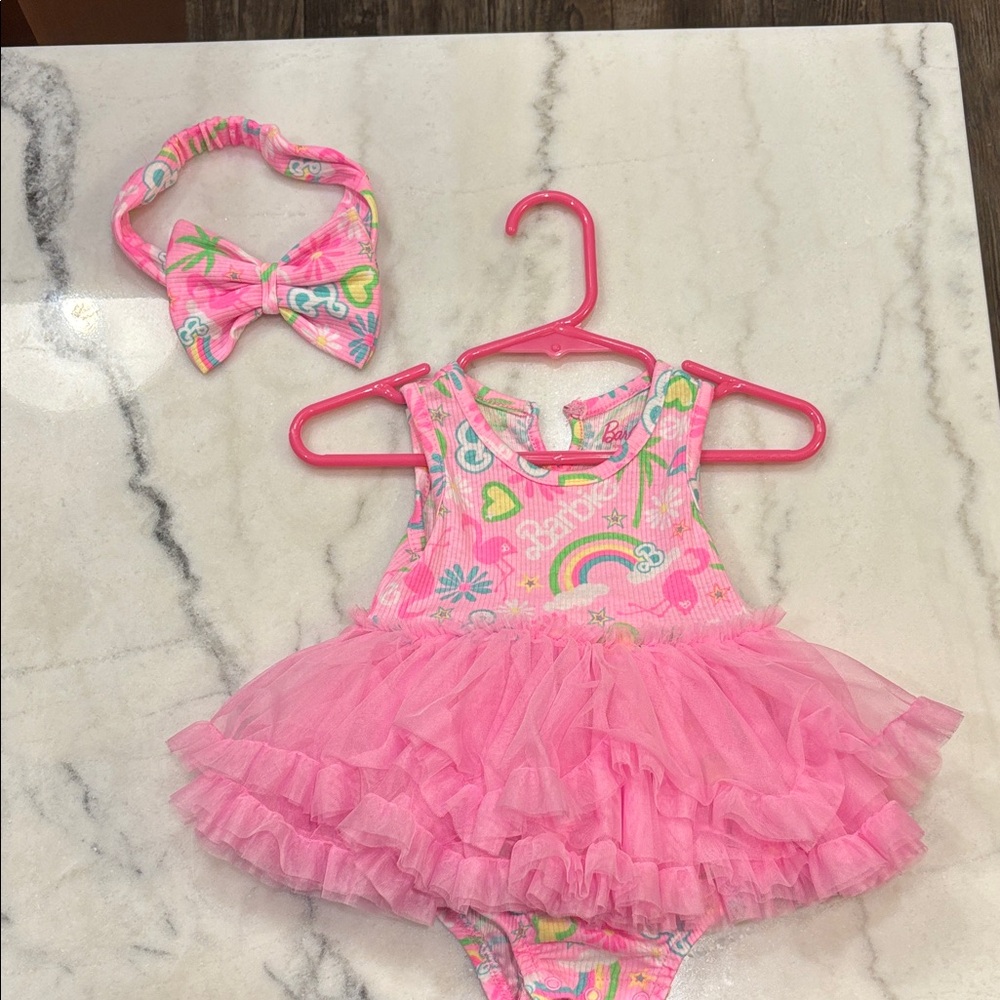 Barbie Pink and Yellow Baby Dress